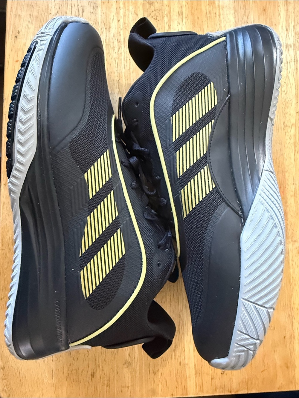 adidas Black and Yellow Athletic Training Shoes